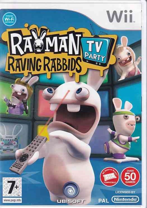 Rayman Raving Rabbits Tv Party- Nintendo Wii - (B Grade) (Genbrug)